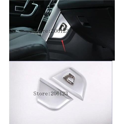 ABS Car Interior Armrest Storage Box Hook Decor Cover Trim Sequined Decoration Fits For 2015 2016 Land Rover Discovery Sport