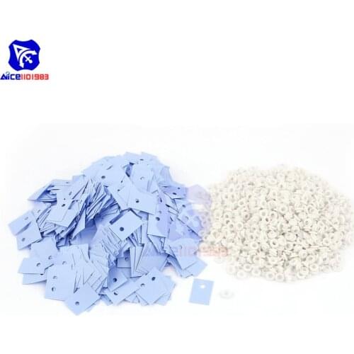 Diymore 100PCS/Lot TO-220 Silicon Thermal Insulator Pads with TO-220 Bushing Washers