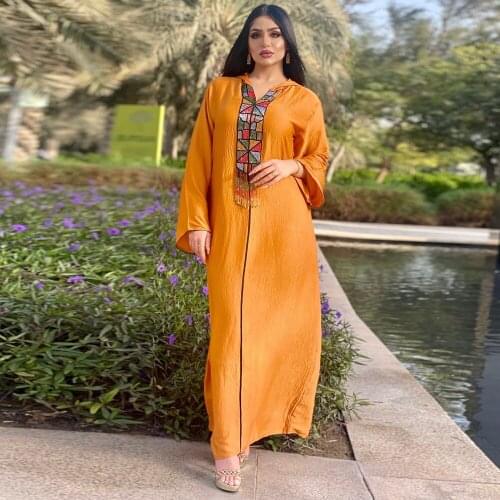 Dubai Muslim Long Maxi Dress Turkey Islam Clothing Robe Longue Dresses For Women Caftan Maroc Plus Size Eid Mubarak Kaftan Abaya