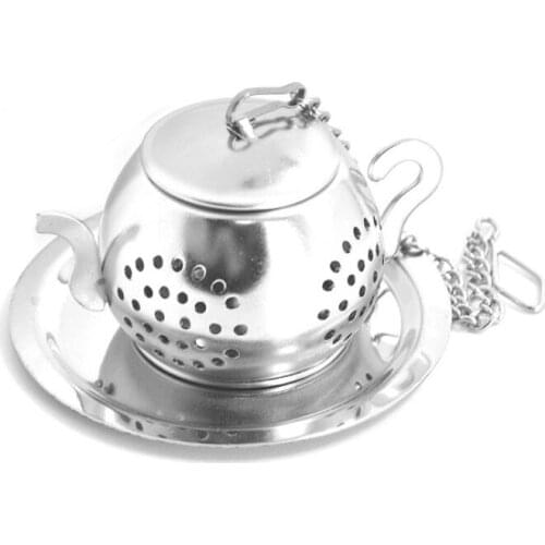 Home Teaware Tools Loose Teapot Shaped Tea Leaf Infuser Spice Stainless Steel Drinking Herbal Filter LX8653