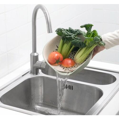 Double-layer washing basket drain basket plastic home kitchen Taomi artifact washing fruit leaking basket fruit tray