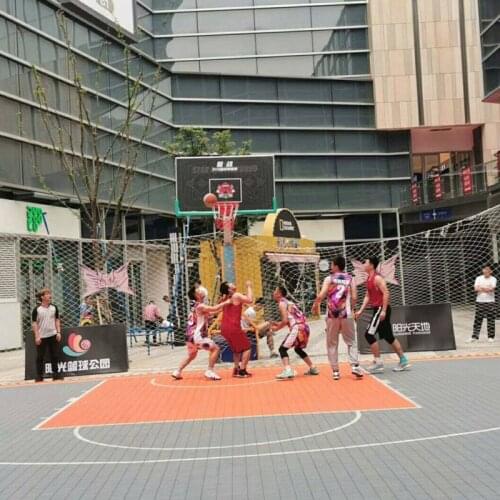 Beable 25cm Length Basketball Sport Easy To Install outdoor PP Interlock Basketball Flooring