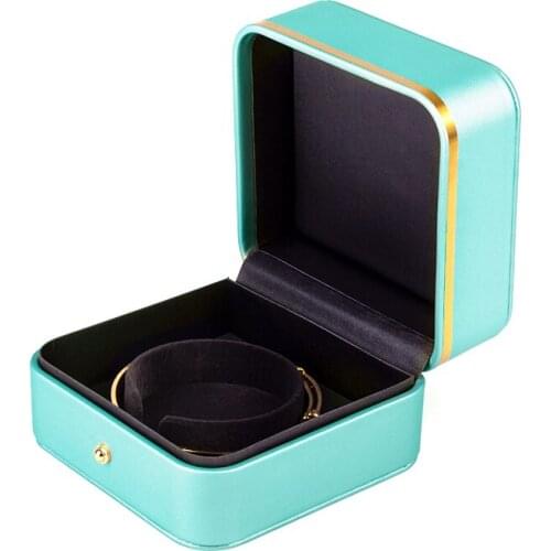 Fashion Luxury Blue Bracelet Jewelry Gift Box And Packaging Wedding Ring Pendent Necklace Jewellery Organizers With Gold Buckle