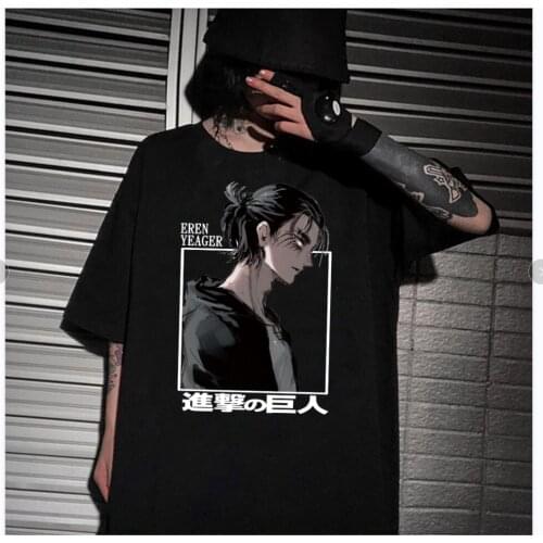 Attack on Titan Eren Yeager Anime Fashion Casual Round Neck Short Sleeve Man Woman T-shirt