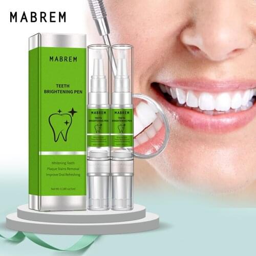 MABREM Tooth Brightening Pen Clean Bleaching Set Removes Oral Stains Soft Cleansing Teeth And Brightening Teeth Whitening Care 2