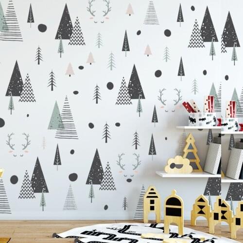 Kindergarten Cartoon Tree Wall Stickers Home Decoration Living Room Children 's Bedroom Layout Mural Decals