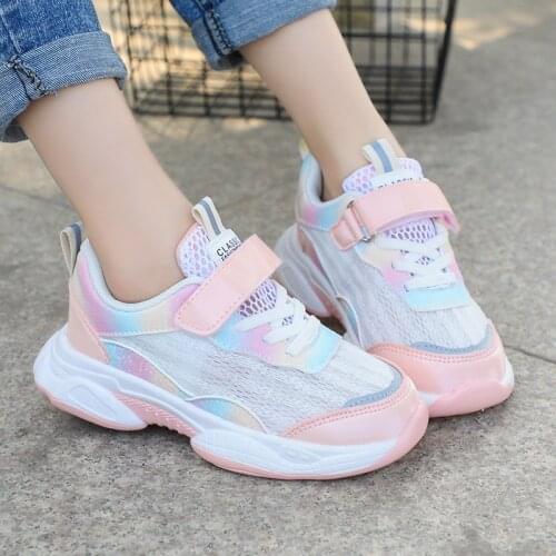 New Kids Spring Autumn Sneakers Lightweight Fashion Casual Shoes For Girls Toddler Shoes Breathable Running Platform Light Shoes