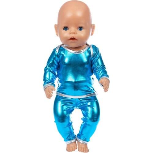 2021 New Pattern Bright Pink Blue Suit Fit 18Inch American 43cm Baby Doll Clothes Accessories,Girls Toys,Generation
