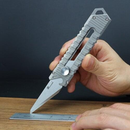 Titanium Alloy Knife Portable Outdoor EDC Multifunctional Tool Delicate Utility Knife Paper Cutter