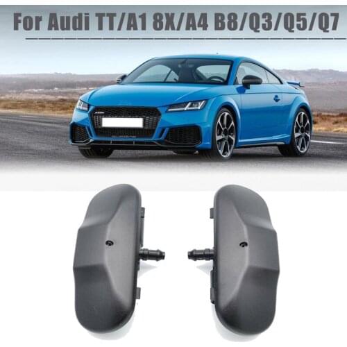 2Pcs Car Front Windscreen Washer Spray Nozzles Jet Heated for Audi TT MK2 / A1 8X / A4 B8 / Q3 MK1 / Q5 8R / Q7 4L