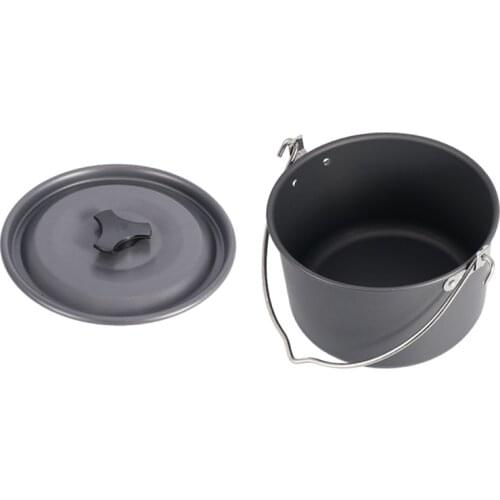 Outdoor Tableware Big Capacity Camping Hanging Cookware Cookware Pot Cooking Picnic for Campfire Pot Utensils
