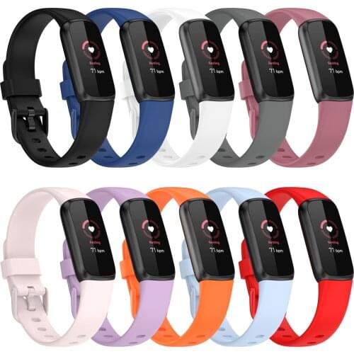 EiEuuk Sport Watchbands Thin Soft Silicone Wristbands Strap Replacement for Fitbit Luxe / Luxe SE Smartwatch