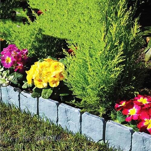 Garden Fence Courtyard Fence Simulation Stone Plastic Insert The Ground Outdoor Garden Decoration Fences Backyard Gardening