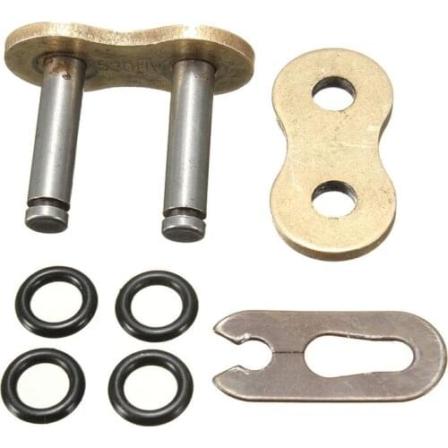 Connecting Master Links with O-ring Motor Chain Connector Joint Clip Lock Gold for ATV Motorbike Dirt Bike 530H Heavy Duty Chain