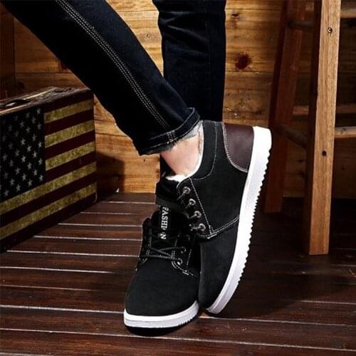Warm Winter Men Boots Genuine Leather Ankle Boots Men Winter Work Shoes Men Military Fur Snow Boots for Men Botas er56t