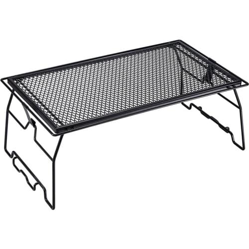 Top!-Iron Foldable Campfire Grill Stackable Storage Rack Camping Grill T-238-1T