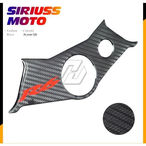 3D Motorcycle Carbon Fiber Pattern Top Triple Clamp Yoke Sticker Case for YAMAHA YZF600 R6 2003 2004 2005