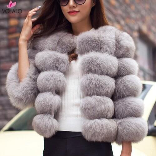 VOLALO Fashionable Fur Coats