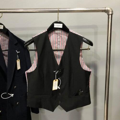 2021 Fashion Brand Vest Men Summer Casual Suit Vest Slim Fit Cotton Patchwork Striped sleeveless Clothing