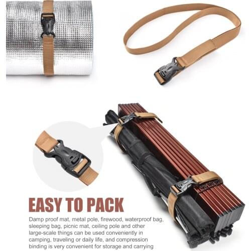Hiking Cargo Storage Belt Luggage Buckle Tied Tighten Outdoor Camping Tour Strap for Family Outdoor Camping Supply