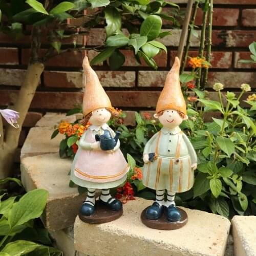 2 Pieces/set)Resin Boy Girl Couple Garden Decoration Wedding
