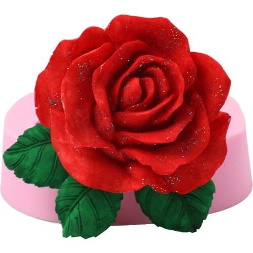 Facemile 3D Valentine Rose Flower Silicone Mold Fondant Mold Wedding Cake Decorating Chocolate Cupcake Jelly Mold Baking Tool