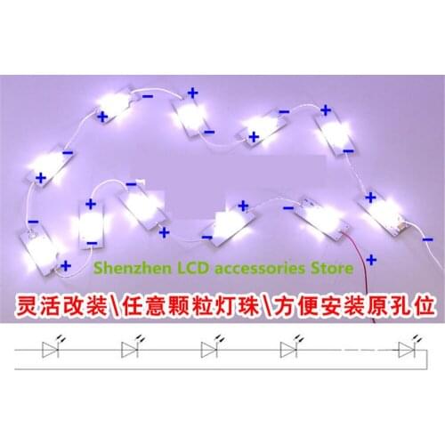 50Pieces/lot FOR TCL Lehua Create Konka Changhong Haier 3V Maintenance TV General Lamp Beads 100%NEW