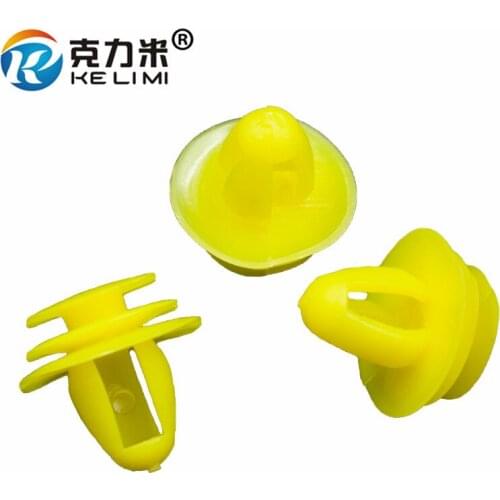 KE LI MI NO.27 Car Snap Fastener Yellow Trim Panel Fixeding Buckle Interior Door Mounting Clips
