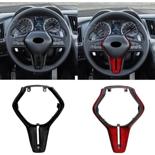 80% Hot Sales!! Car Steering Wheel Bezel Replacement Carbon Fiber for Infiniti Q60/Q50 Left Right Drive