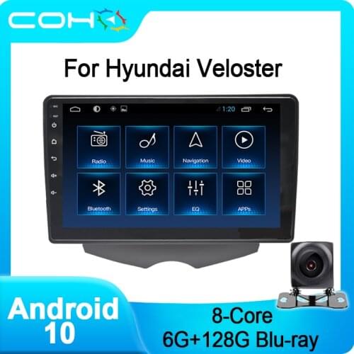 COHO For Hyundai Veloster Car Multimedia Player Gps Navigation Radio Stereo Android 10.0 Octa Core 6+128G