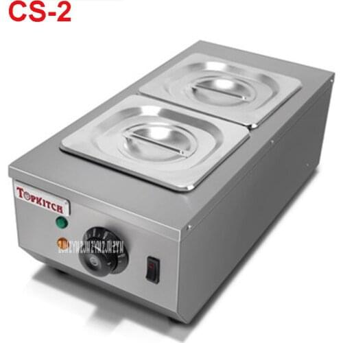 CS-2 Commercial 2 Pot Chocolate Melting Pot Electric Chocolate Melting Pot Domestic Chocolate Melting Pot 2 * 2L Capacity 220V