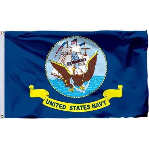 US Navy Flag 4` x 6` FT 100D Polyester Large American United States USA Naval Military Army Flags and Banners