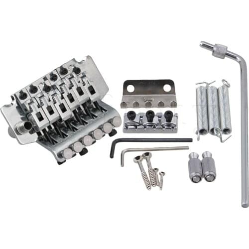 Yibuy Chrome Guitar Tremolo Bridge Double Locking System 10.8mm