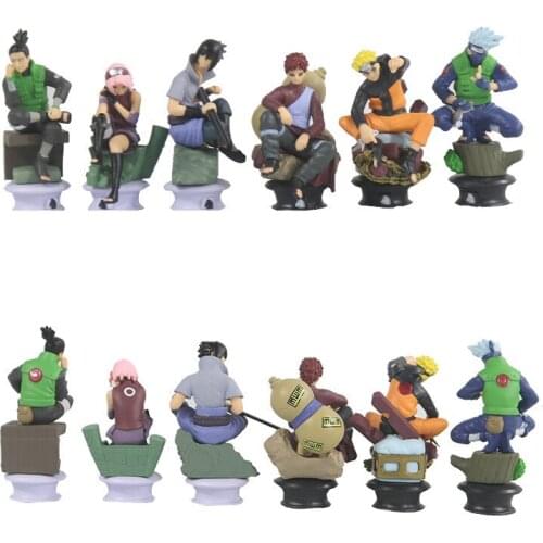 Each Set of 6 Anime Figure Dolls Naruto Chess Piece Naruto Bag Doll Decoration Doll Narut