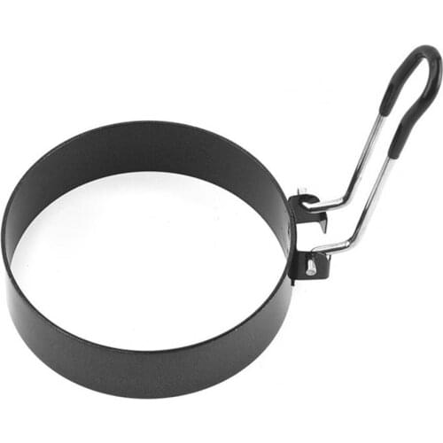 Eco-friendly Egg Cooker Ring Metal Fried Heat Resistant Stainless Steel with Handle Round Cooking Molds for Home Kitchen Tools