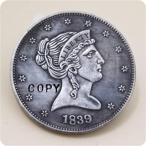USA 1839 P50C Backward Head Half Dollar Patterns COPY COIN