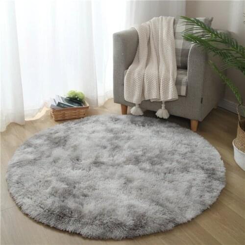 Round Carpet In Bedroom Plush Blanket Floor Mat Large Area Living Room Carpet Fur Rug