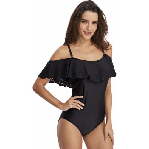 Swimsuit Women Flounce Detachable Shoulder Straps Multiple Wearing Methods Slim Swimming Bathing Beach Wear Suit 7131115