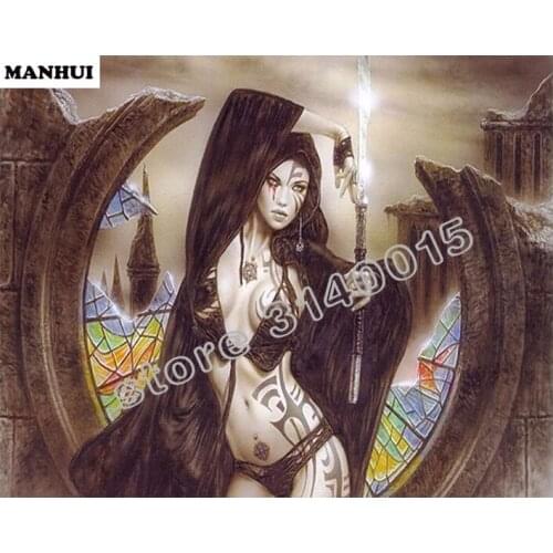 Diy Diamond painting Beauty swordsman 3D square drill Diamond mosaic pasted full cross stitch Crafts Needlework ABC012