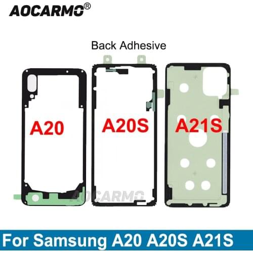 Aocarmo For Samsung Galaxy A20 A20S A21S Back Cover Adhesive Sticker Glue Replacement Parts