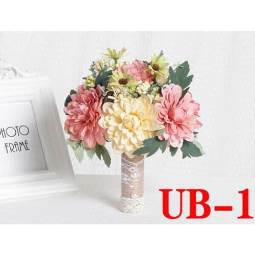 New simulation rose bride holding flower home living room decoration bouquet UB
