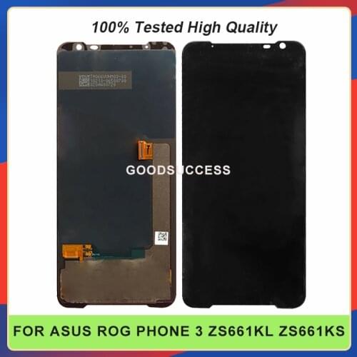 Original 6.59" For Asus ROG Phone 3 ZS661KL ZS661KS LCD Display Touch Screen Panel Digitizer Assembly Free Tools