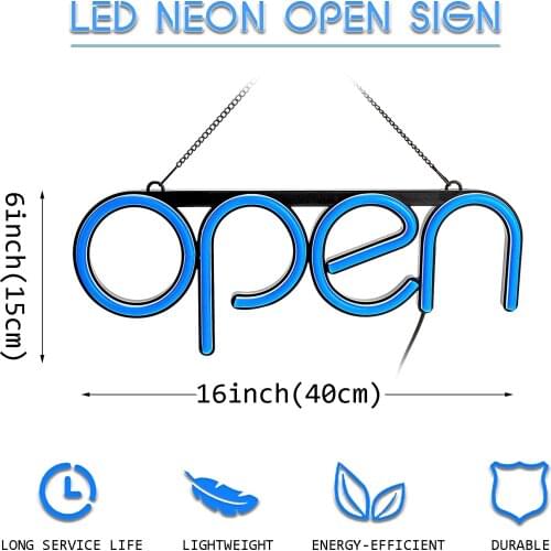 OPEN Business Neon Sign LED Lights Tube Shop Store Window Wall Decoration Commercial Lighting Ultra Bright Bar Visual Sign Lamp