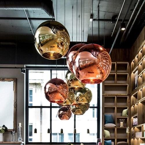 Pendant Lamp 15CM Retro Fashion Class Pendant Light Pendant Light Glass Ball E27 Living Room Parlor HangLamp Modern Bedroom