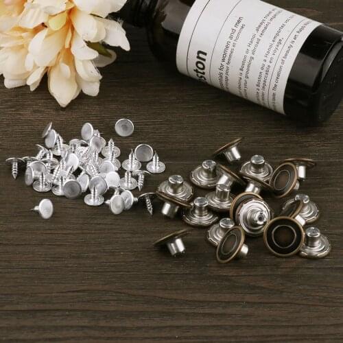 10PCS Jeans Buttons with Nails Kits Metal Replacement Instant Suspender Clothes Buttons Accessories