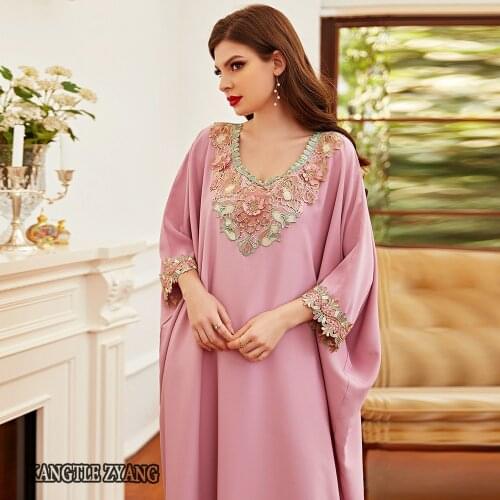 Plus Size Dresses For Women Abaya Dubai Turkey Islam Muslim Arab Long Maxi Dress Kaftan Robe Longue Djellaba Femme Caftan Maroc