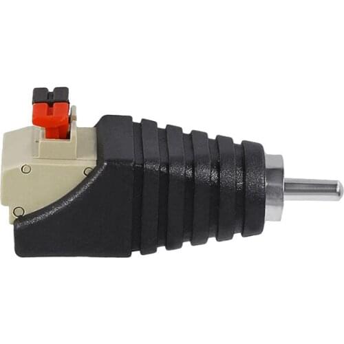 10pcs RCA Male Plug Push Fastening Type 12V Connector CCTV Cameras Socket Adapter System Accessories B29 G.Ccraftsman