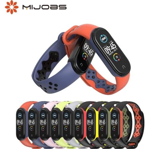 Silicone Bracelet TPU for xiaomi mi band 5 bracelet Pure Dual color Replacement Strap Mi Band 5 Miband 5 Wrist Straps band