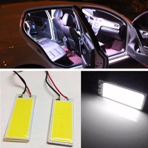 24/36/48SMD Panel Led Dome Reading Light Map Lamp COB Car Interior Lights Auto Bulb BA9s W5W Festoon T10 Led Adapter HID Lamp