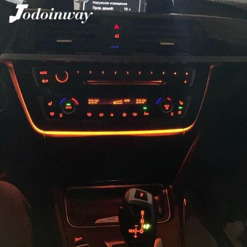 LED Audio Panel Ambient Light For BMW 3 Series F30 F31 Carbon Fiber Dashboard Cover Trim Interior Ambient Lamp Strip Accessories